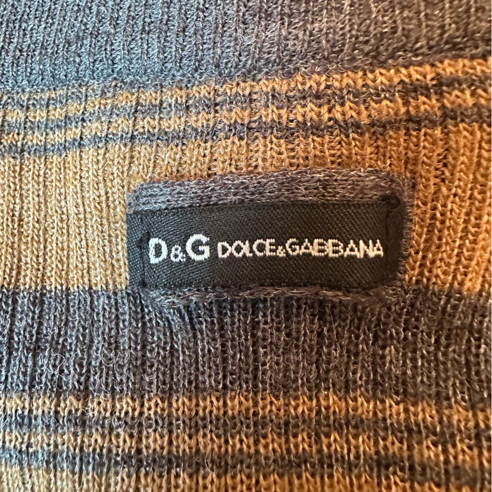 Dolce & Gabbana Striped Cardigan | Luxury Knit Button Front - Picture 13 of 13